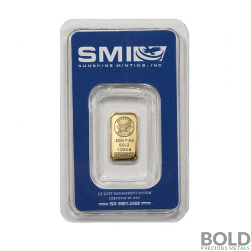 1 Gram Sunshine Mint Gold Bar