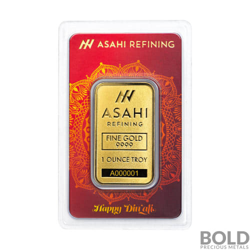 1 oz Asahi Diwali Gold Bar (In Assay)