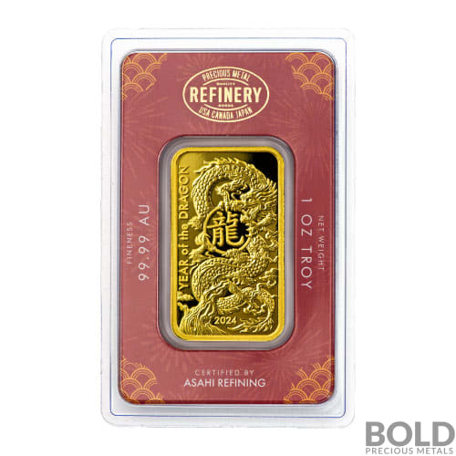 1 oz Asahi Dragon Gold Bar (In Assay)