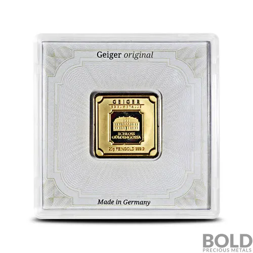 Gold 20 Gram Geiger Edelmetalle Square Mint Bar