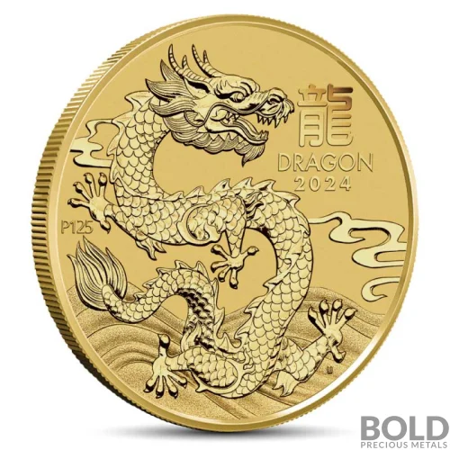 2024 1/20 oz Perth Lunar Year of the Dragon Gold Coin (BU)