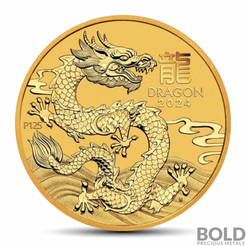 2024 1/2 oz Perth Lunar Year of the Dragon Gold Coin (BU)