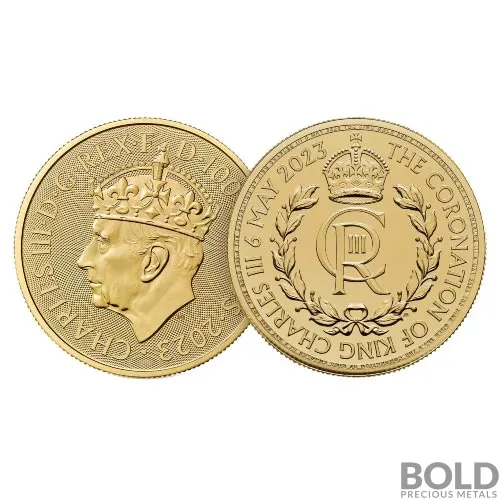 2023 Gold 1 oz Royal Mint King Coronation Crown BU