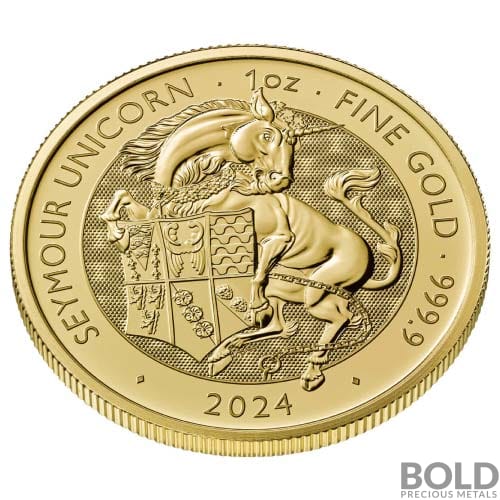2024 1 oz British Tudor Beasts: Seymour Unicorn Gold Coin (BU)