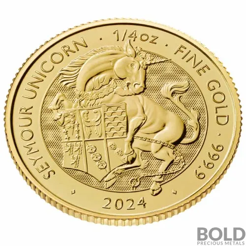 2024 1/4 oz British Tudor Beasts: Seymour Unicorn Gold Coin (BU)