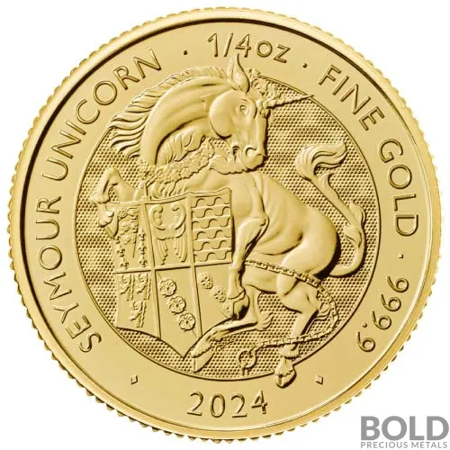 2024 1/4 oz British Tudor Beasts: Seymour Unicorn Gold Coin (BU)