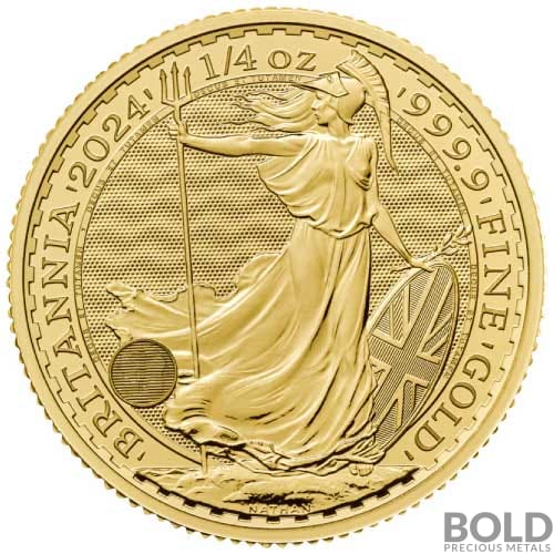 2024 Gold 1/4 oz British Royal Mint Britannia BU