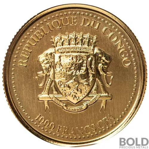 2023 1/10 oz Congo Gorilla Gold Coin
