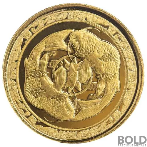 2023 1/10 oz Fiji Koi Fish Gold Coin