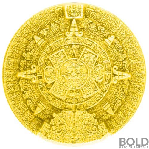 2023 2 oz Korea Aztec Sun Stone Gilded Edition Silver Coin