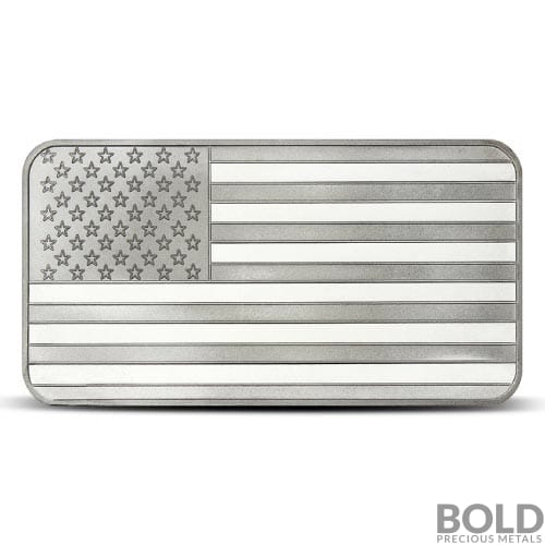 Silver 10 oz SilverTowne Flag Bar