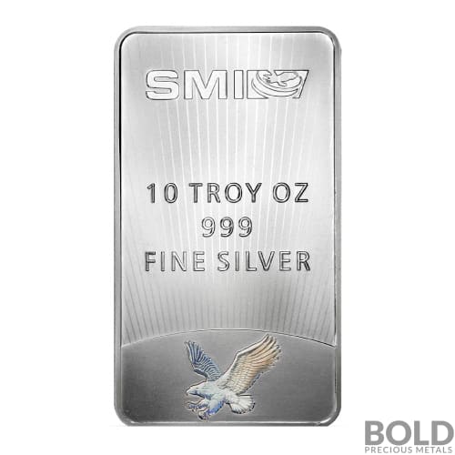 10 oz Sunshine Mercury Silver Bar