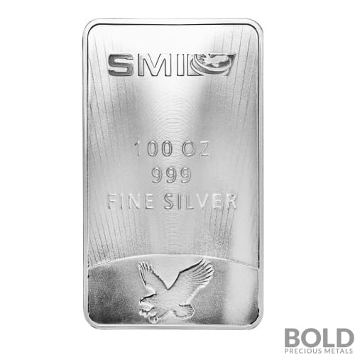 100 oz Sunshine Mercury Silver Bar