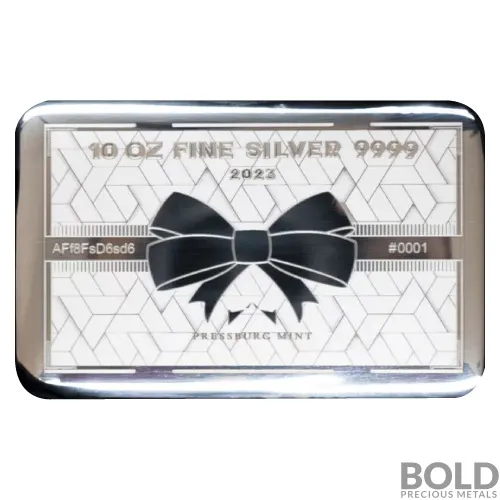 2023 Silver 10 oz Pressburg Gift Bar