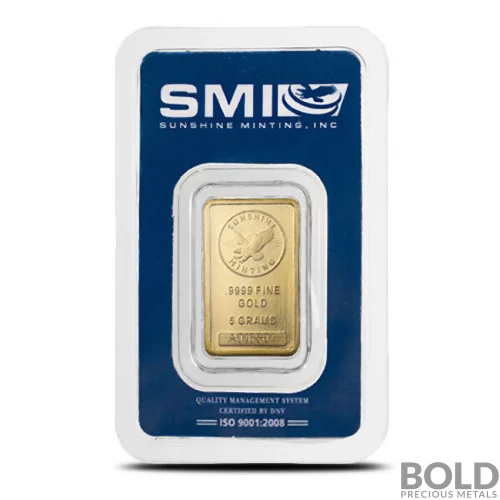 5 Gram Sunshine Mint Gold Bar