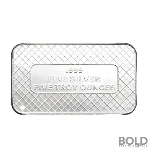 Silver 5 oz SilverTowne Flag Bar