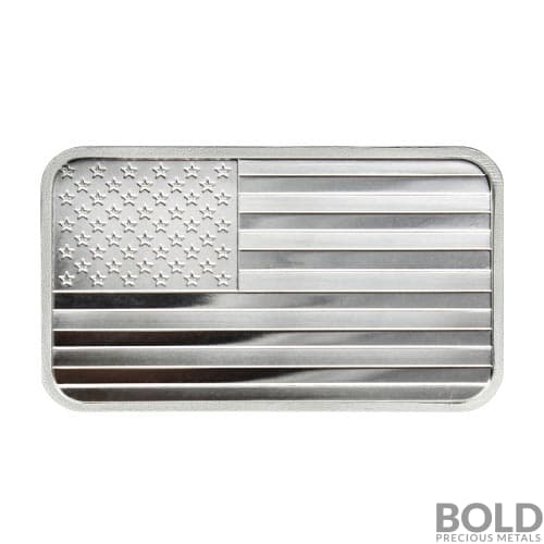 Silver 5 oz SilverTowne Flag Bar