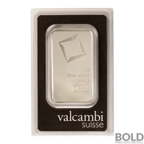 Silver 1 oz Valcambi Bar