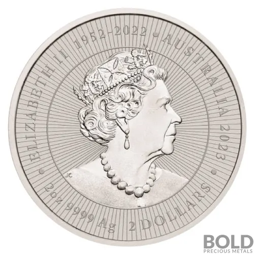 2023 2 oz Australia Mother & Baby Kangaroo Piedfort Silver Coin