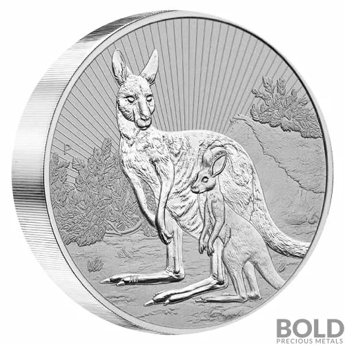 2023 10 oz Mother & Baby Kangaroo Piedfort Silver Coin