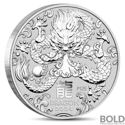 2024 1 Kilo Perth Lunar Year of the Dragon Silver Coin (BU)