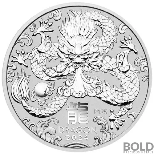 2024 1 oz Perth Lunar Year of the Dragon Silver Coin (BU)