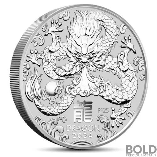 2024 5 oz Perth Lunar Year of the Dragon Silver Coin (BU)