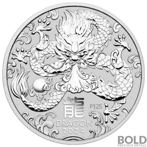 2024 1/2 oz Perth Lunar Year of the Dragon Silver Coin (BU)