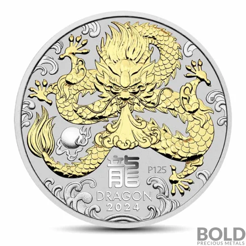 2024 3 oz Perth Lunar Dragon Trio Silver Coin (Presentation Case)