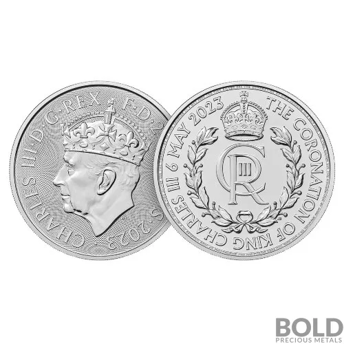 2023 Silver 1 oz Royal Mint King Coronation Crown BU