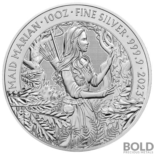 2023 10 oz Great Britain Myths & Legends Maid Marian Silver Coin