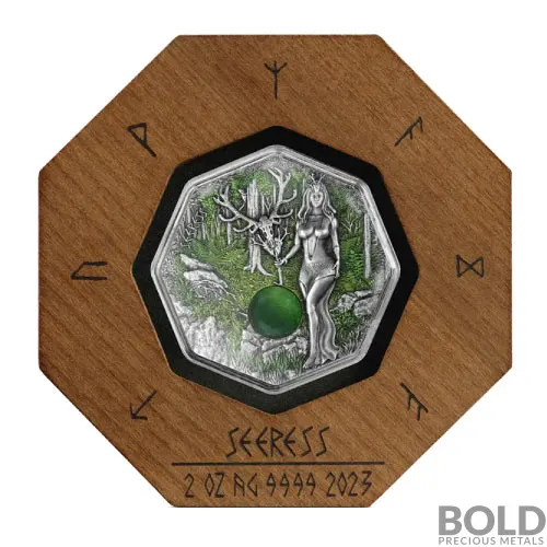 2023 2 oz Germania Witchcraft Seeress Silver Coin (UHR)