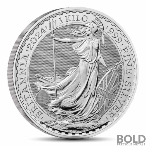 2024 1 Kilo British Royal Mint Britannia Silver Coin (BU)