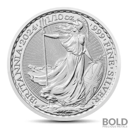 2024 1/10 oz British Royal Mint Britannia Silver Coin (BU)