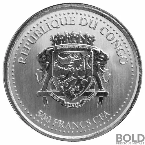 2023 1 oz Congo Gorilla Silver Coin