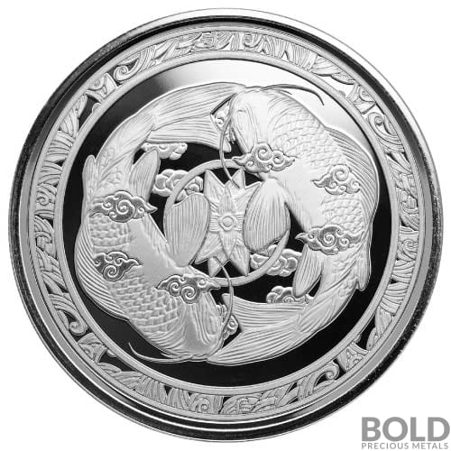 2023 Silver 1 oz Fiji Koi Fish BU Coin