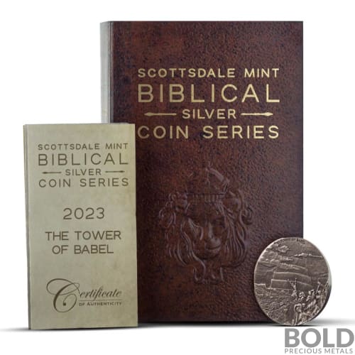 2023 2 oz The Tower of Babel Biblical Series Silver Coin