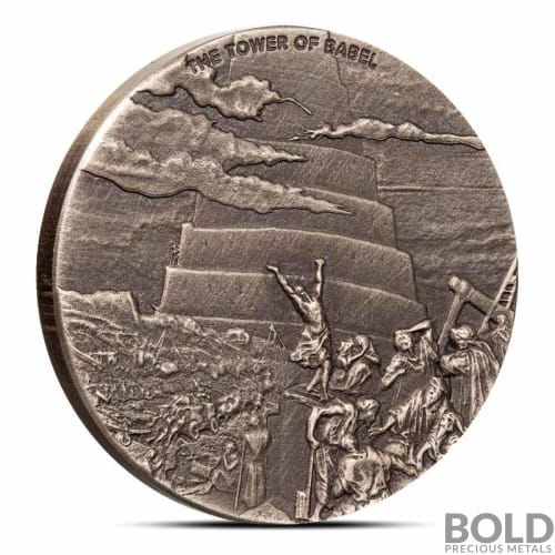 2023 2 oz The Tower of Babel Biblical Series Silver Coin