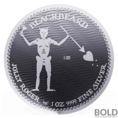 2023 Silver 1 oz Niue Jolly Roger: Blackbeard BU