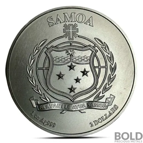 2023年 サモア イーグル 銀貨 John Mercanti. 2023 1 oz Samoa John Mercanti Eagle Silver Coin (BU)
