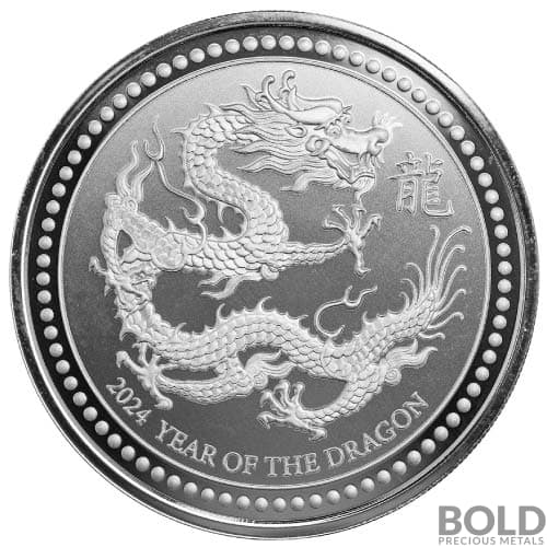 2024 1 oz Samoa Year of the Dragon Silver Coin