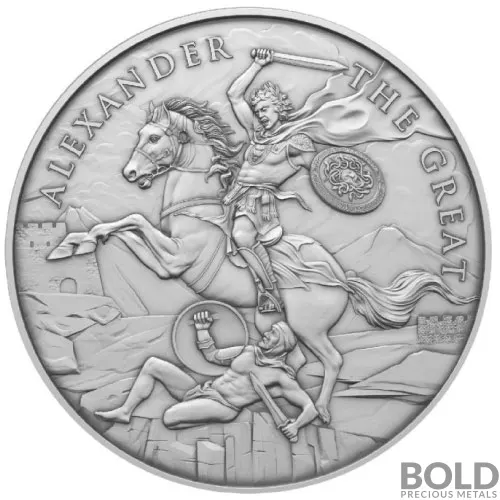 1 oz Legendary Warriors: Alexander the Great Silver Round (BU)