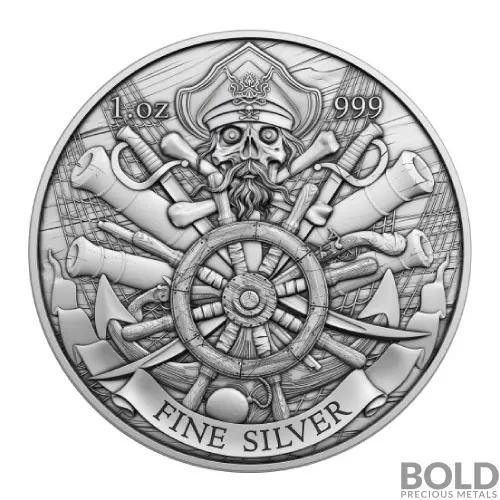 1 oz Dead Men Tell No Tales Silver Round