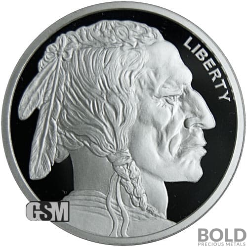 Silver 2 oz Buffalo Round (Golden State Mint)