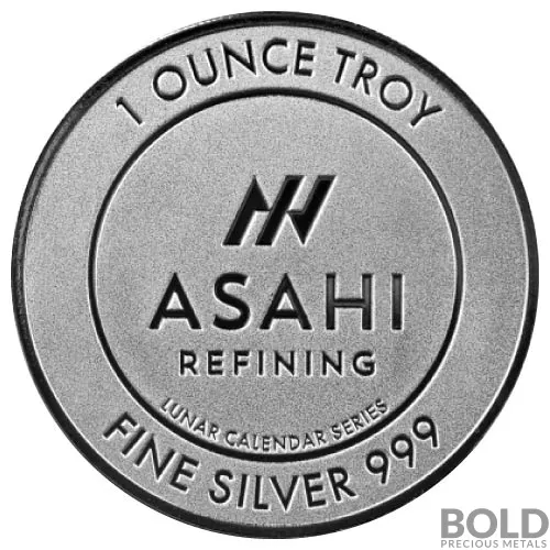 2024 1 oz Asahi Lunar Dragon Silver Round