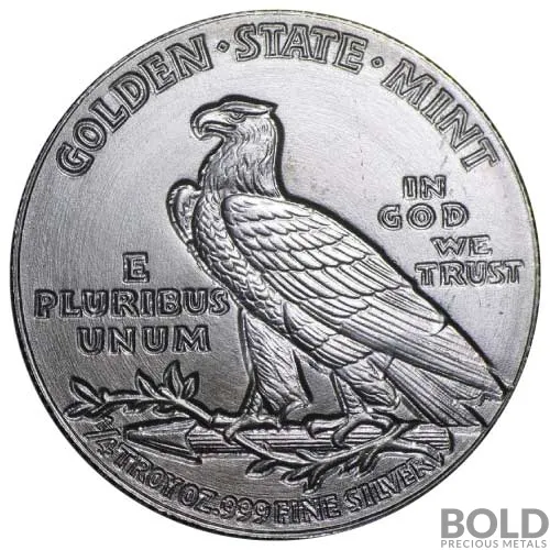 Silver 1/4 oz Incuse Indian Round