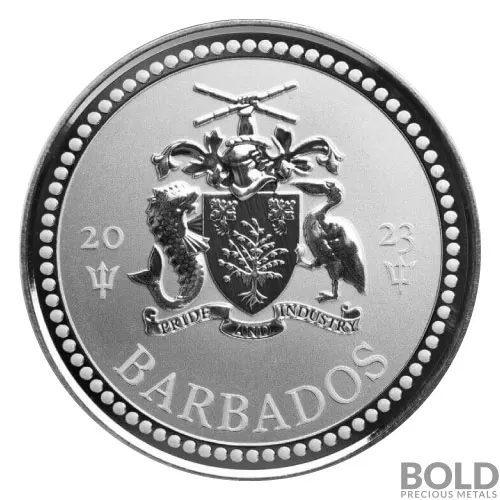 2023 1 oz Barbados Trident Silver Coin