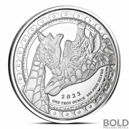 2023 1 oz Equatorial Guinea Giraffe Silver Coin