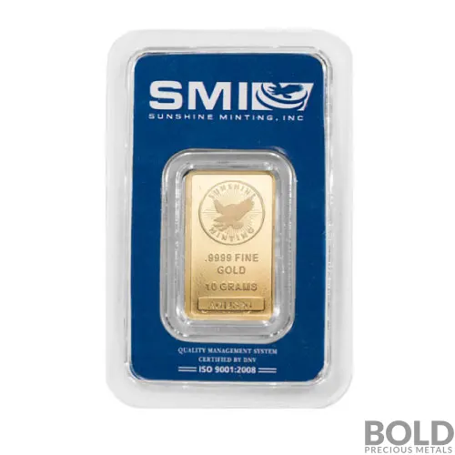 10 Gram Sunshine Mint Gold Bar (Impaired)
