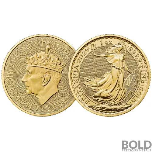 2023 Gold 1 oz Royal Mint Britannia Coronation BU